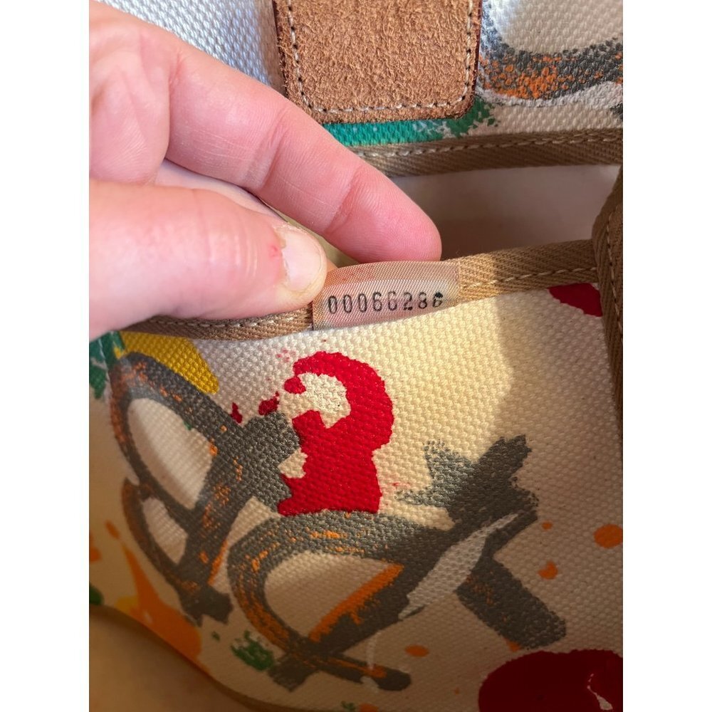 Dooney & Bourke Y2K Painted Graffiti Scribbles Crayon Bag Satchel - Picture 8 of 8